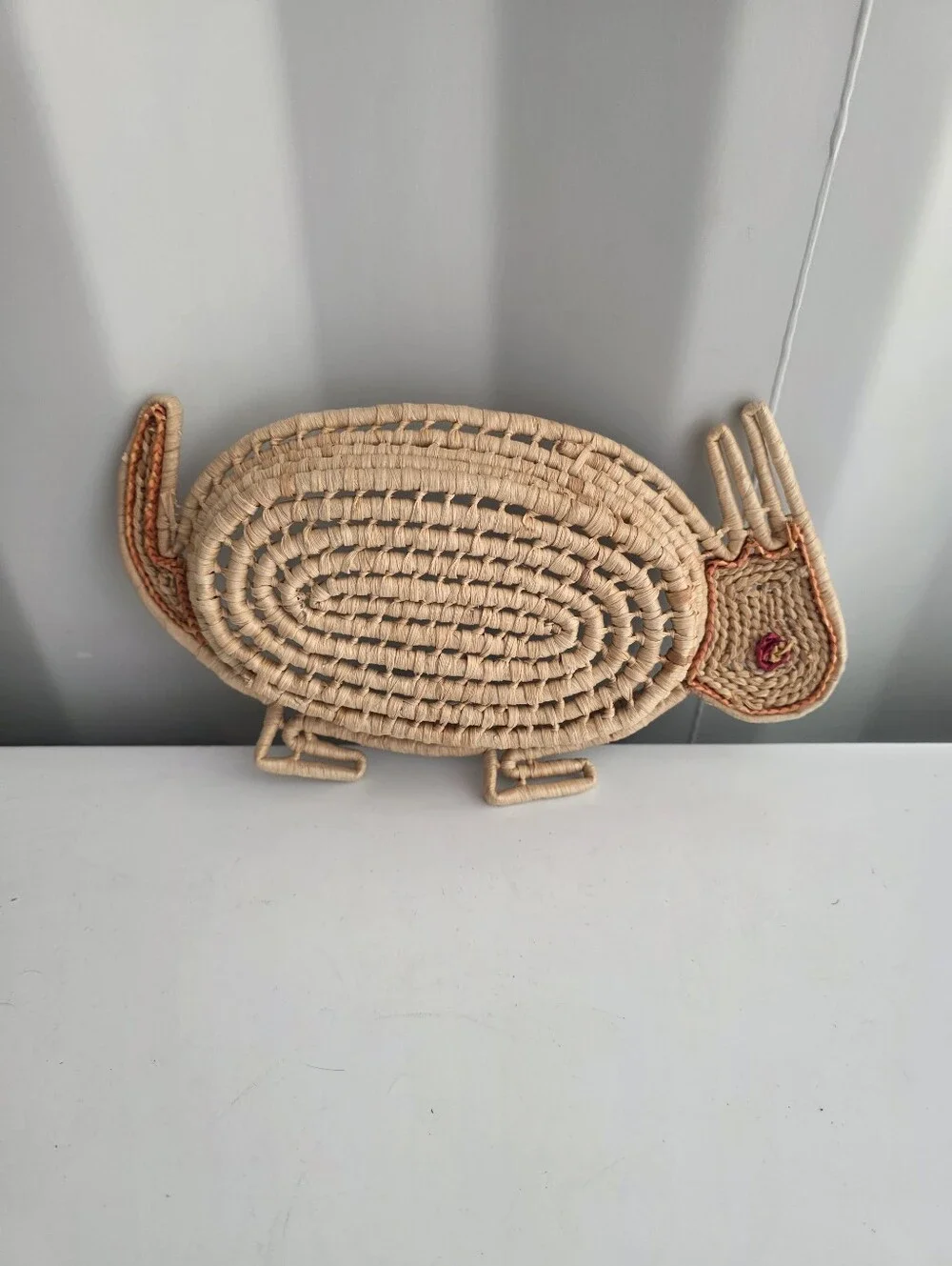 Vintage Animal Armadillo Basket